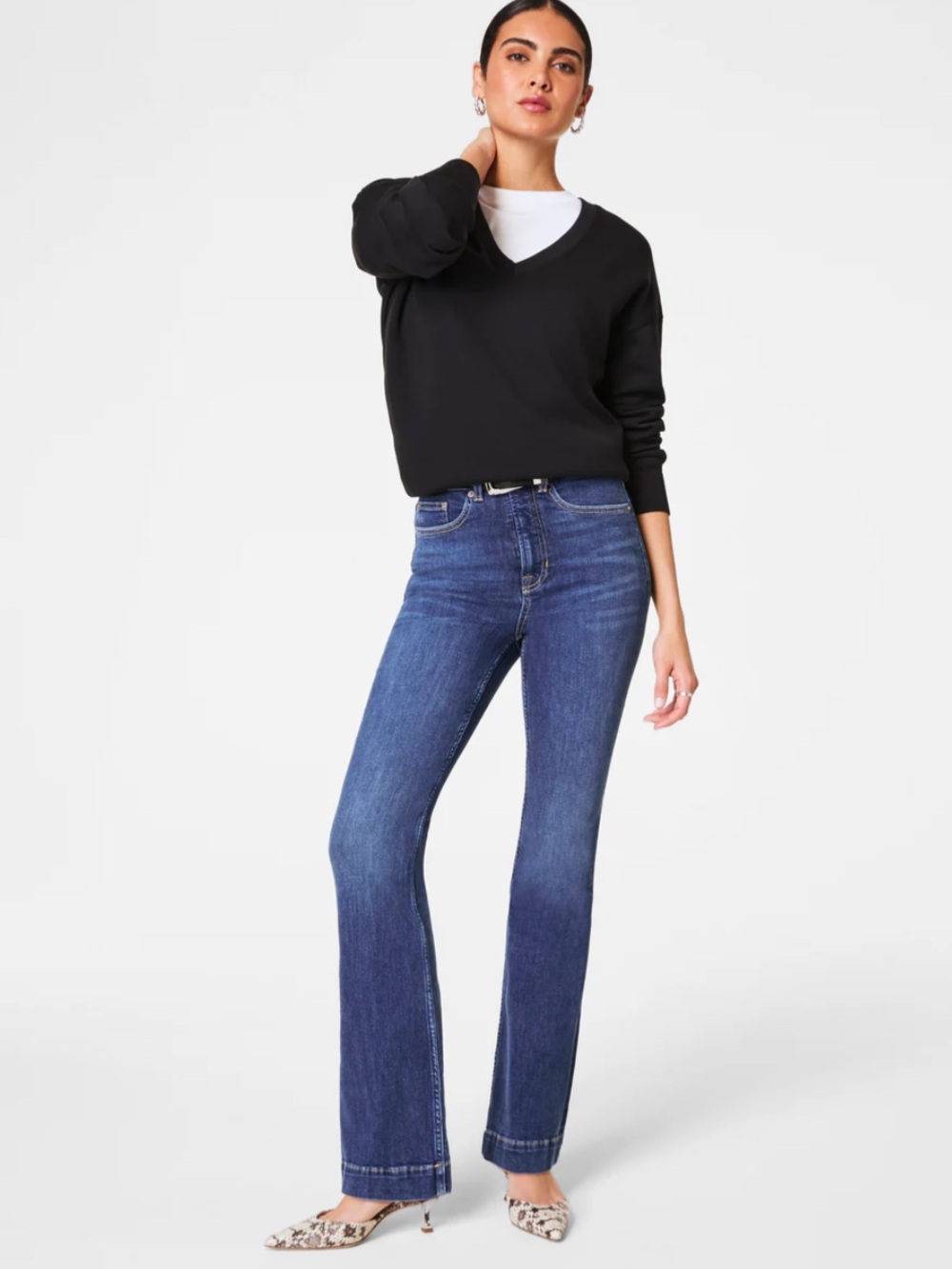 Spanx scuplt Redefine High-Rise flare jeans